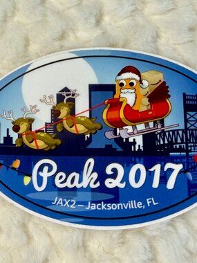 Amazon JAX2 Sticker- Santa Peccy over Jacksonville, FL
